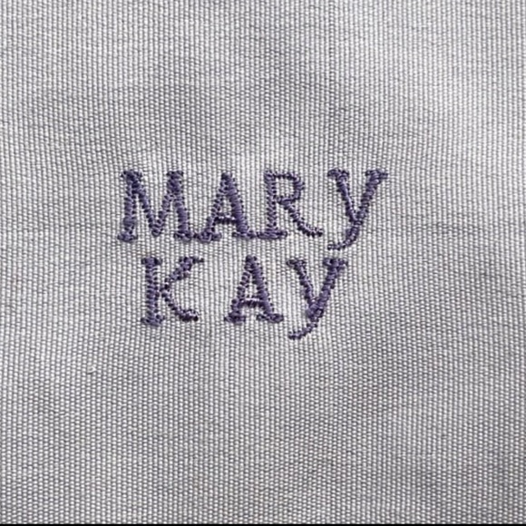 Mary Kay Cosmetics Purple Lavender Drawstring Bag Makeup Pouch Pink Lining - Picture 2 of 4